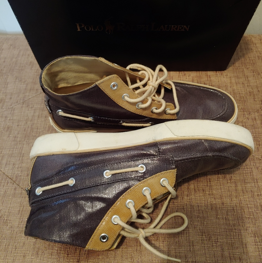 Polo Ralph Lauren Lander Chukka Coated Boat Shoes - Picture 10 of 11